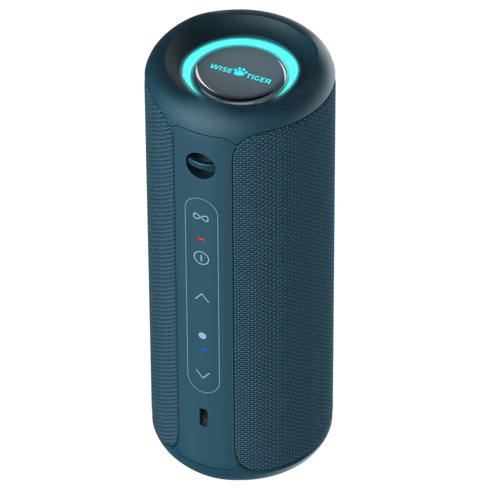 WISETIGER P3 Portable Bluetooth Speaker — 30W, IPX7 Waterproof, RGB Lights