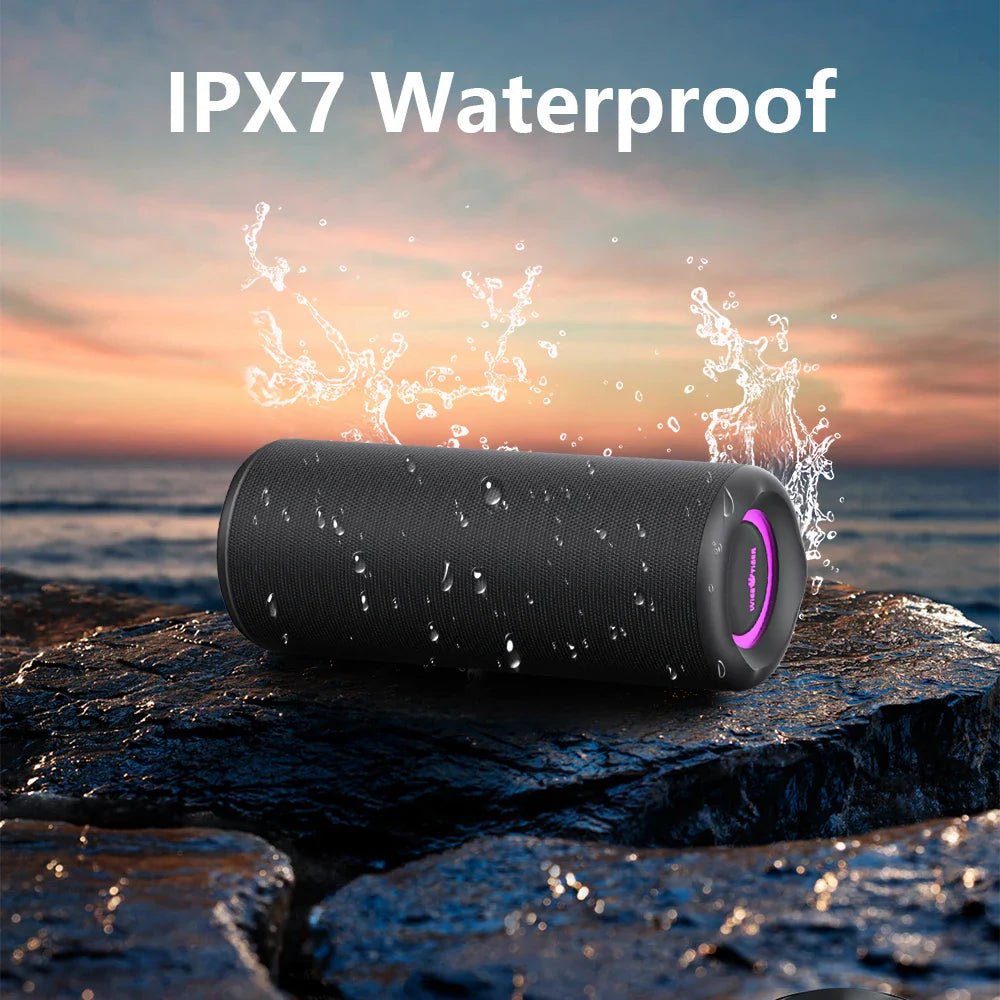 WISETIGER P3 Portable Bluetooth Speaker — 30W, IPX7 Waterproof, RGB Lights